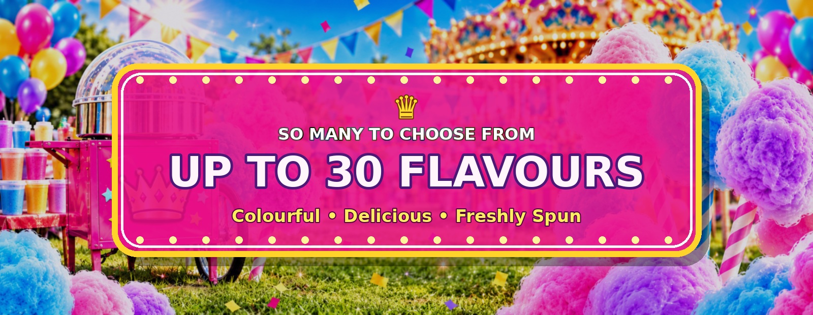 Colourful carnival Flavours banner